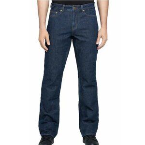 Realtree Flannel Lined Jeans Men's 34x32 Dark Blue Straight Leg NWT